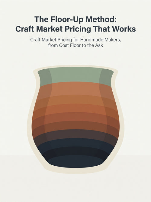 Cover for the ebook The Floor-Up Method: Craft Market Pricing That Works — Rebrandable Guide for craft fair sellers (Resell rights)
