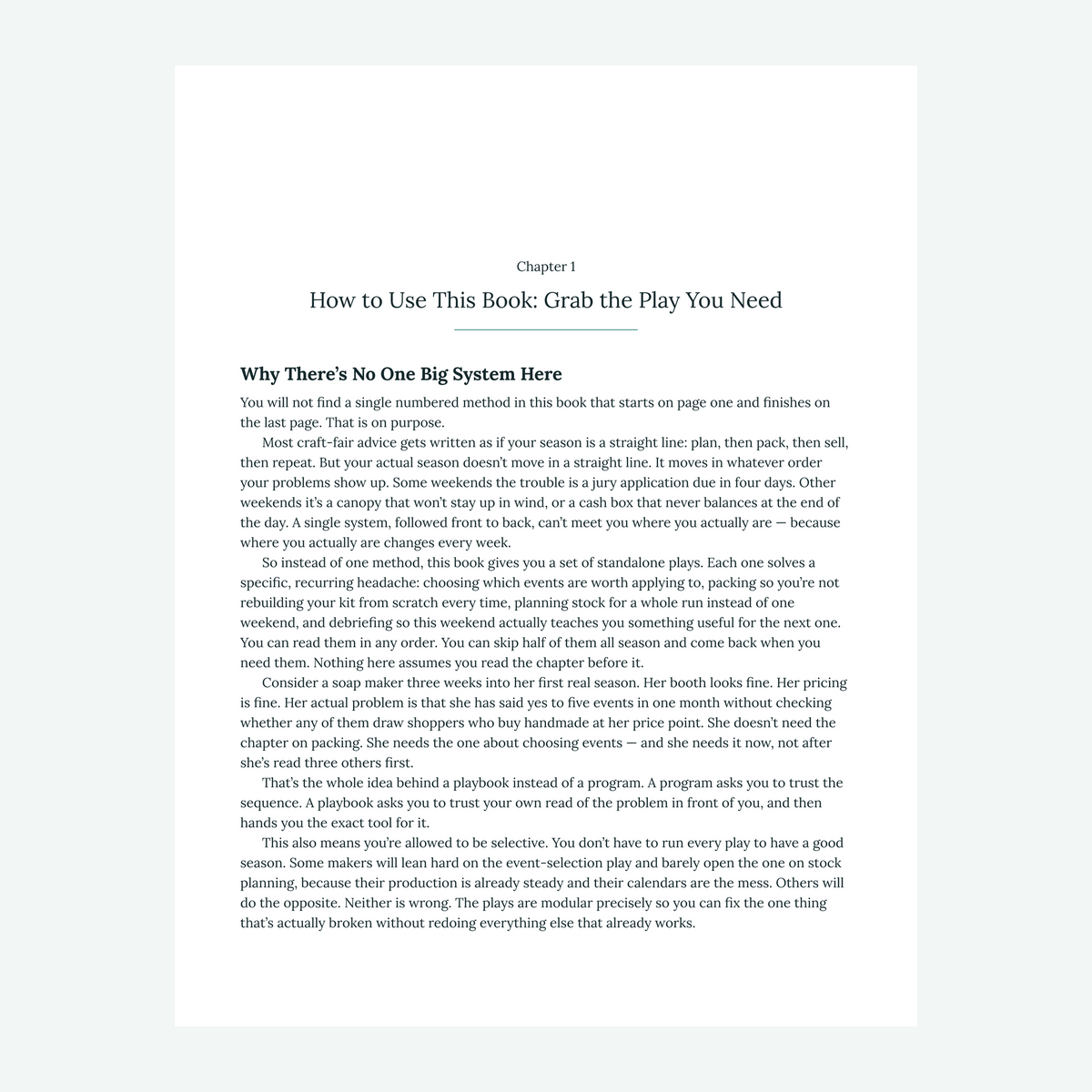 The opening of chapter 1, "How to Use This Book: Grab the Play You Need"