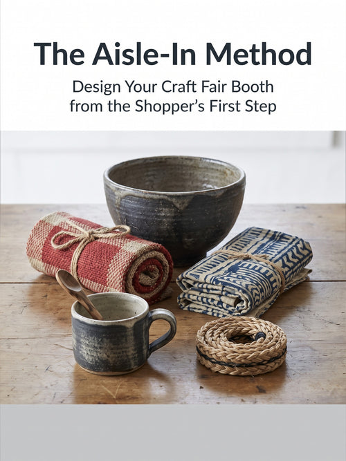 Cover 2 of The Aisle-In Method, a rebrandable booth layout lead magnet for craft fair vendors