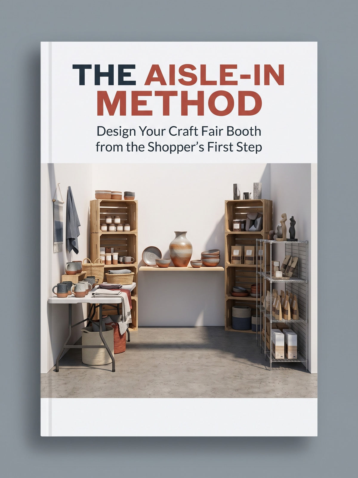 Alternate cover of The Aisle-In Method, a rebrandable booth layout lead magnet for craft fair vendors
