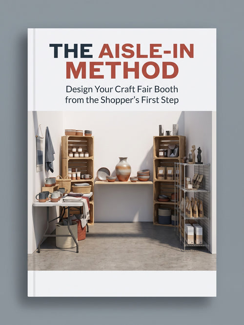 Alternate cover of The Aisle-In Method, a rebrandable booth layout lead magnet for craft fair vendors